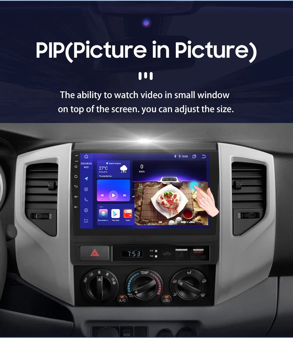 Android 12 DSP RDS Carplay 4G WIFI BT GPS Head Unit For Toyota Tacoma 2 HILUX 2005-2015 Car Radio Multimedia Video No DVD