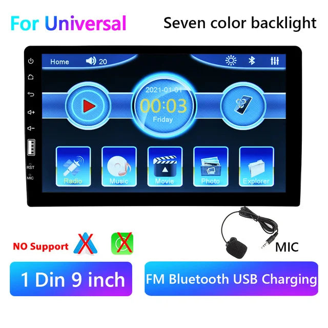 1 din Car Radio HD Autoradio Multimedia Player Touch Screen Car Stereo MP5 FM Bluetooth USB Camera Car 1 Din Player