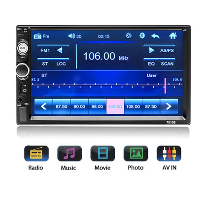 Autoradio MP5 Car Radio 2din 7" HD Touch Screen Audio Stereo 7010B Video Universal Multimedia Player Camera Bluetooth FM